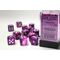 Festive Violet/White 16mm d6 Dice Block (12)