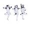 Three Wise Sitting Stormtroopers Statues 11cm