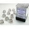 Frosted 12mm d6 Clear/Black Dice Block