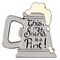 Lord of the Rings Magnet This, my Friend is a Pint! (ENAMEL) 7cm