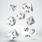 Classic RPG Dice Set White & Black