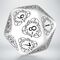 Level Counter D20 White & Black