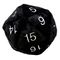 D20 Black Plush Dice